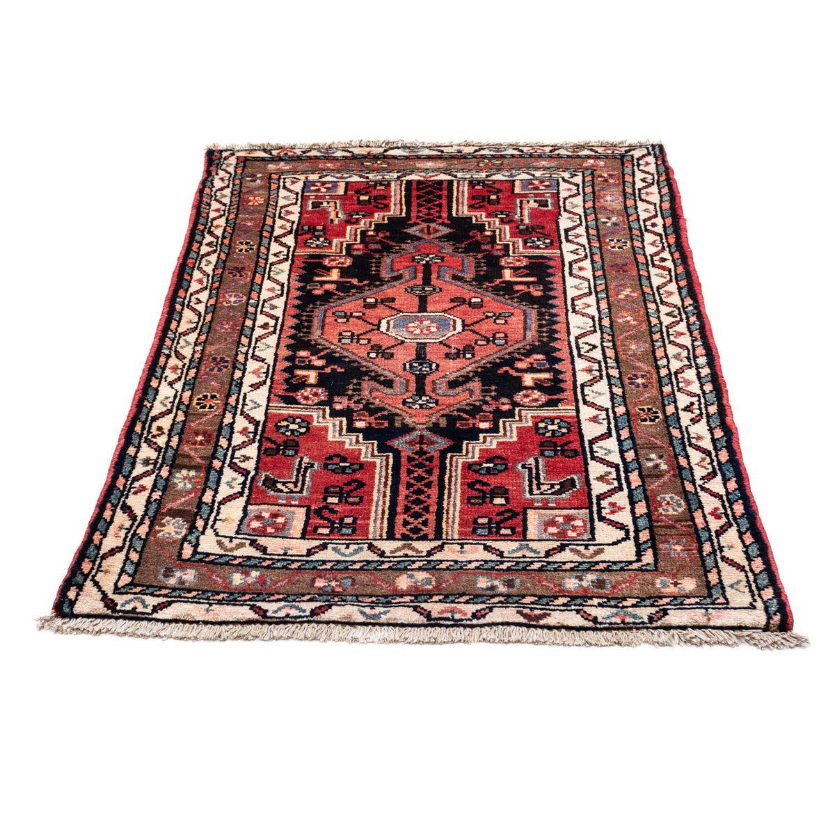 Tapis persan - Nomadic - 127 x 87 cm - rouge clair