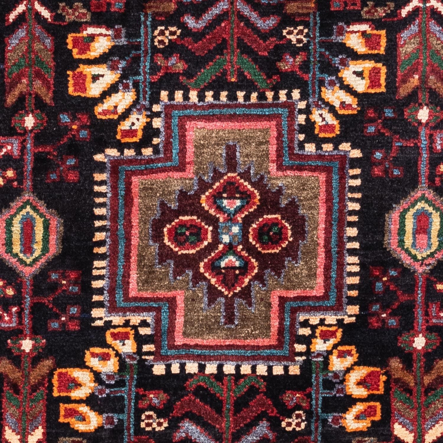 Tapis persan - Nomadic - 126 x 91 cm - bleu foncé