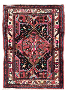 Tapis persan - Nomadic - 116 x 81 cm - rouge clair