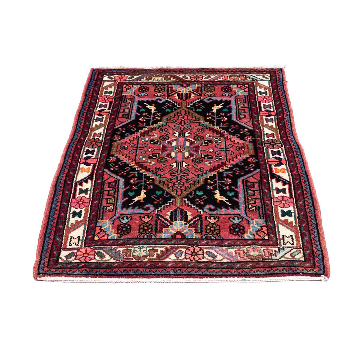 Tapis persan - Nomadic - 116 x 81 cm - rouge clair
