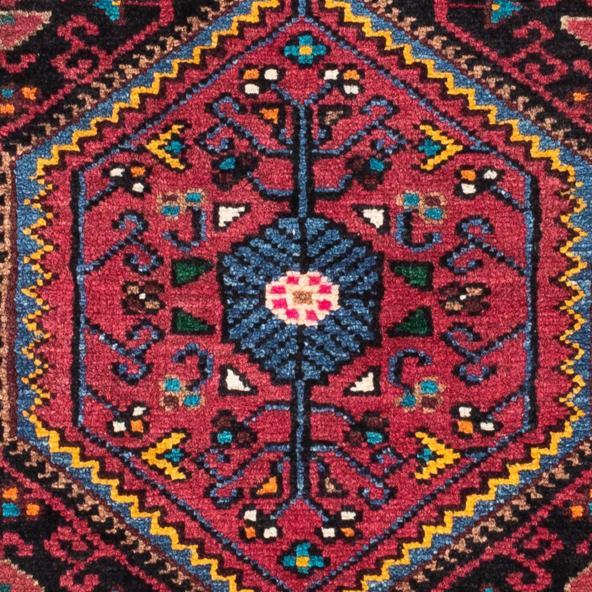Tapis persan - Nomadic - 122 x 83 cm - bleu foncé