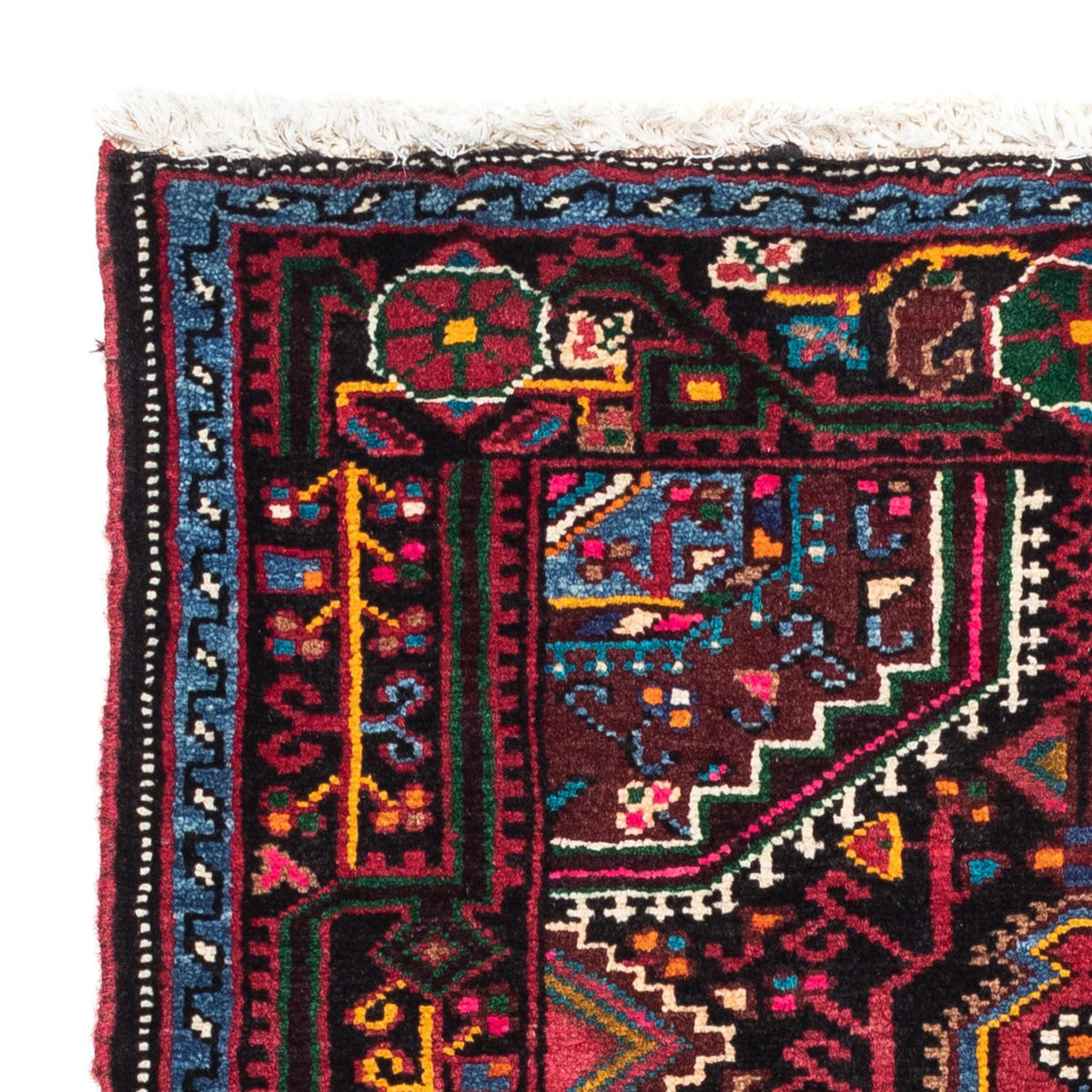 Tapis persan - Nomadic - 122 x 83 cm - bleu foncé