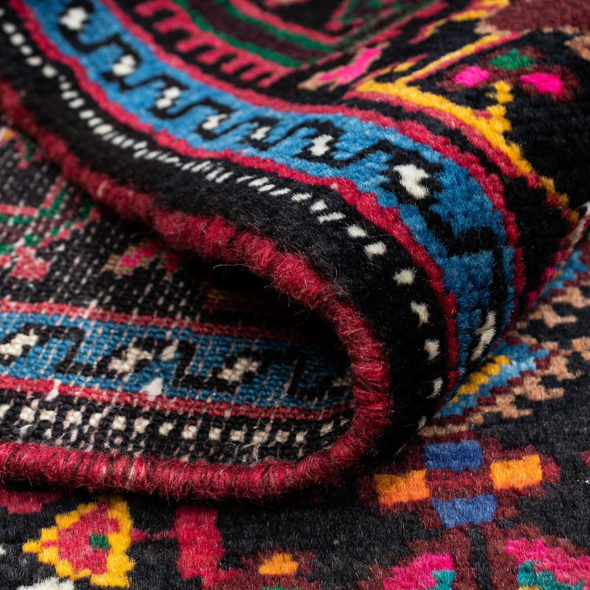 Tapis persan - Nomadic - 122 x 83 cm - bleu foncé