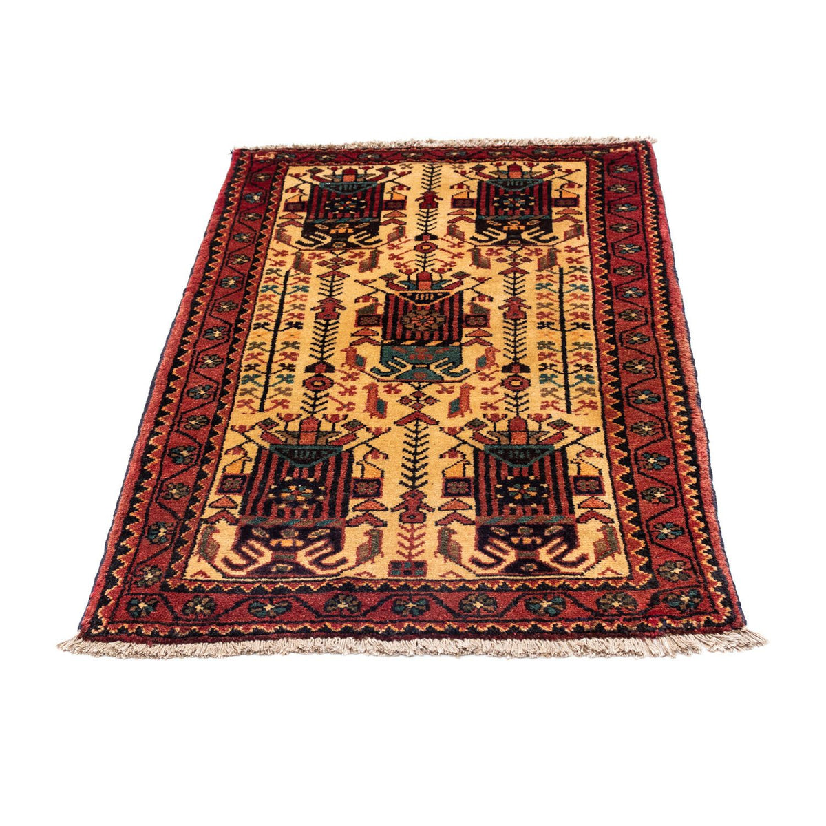 Tapis persan - Nomadic - 125 x 79 cm - beige
