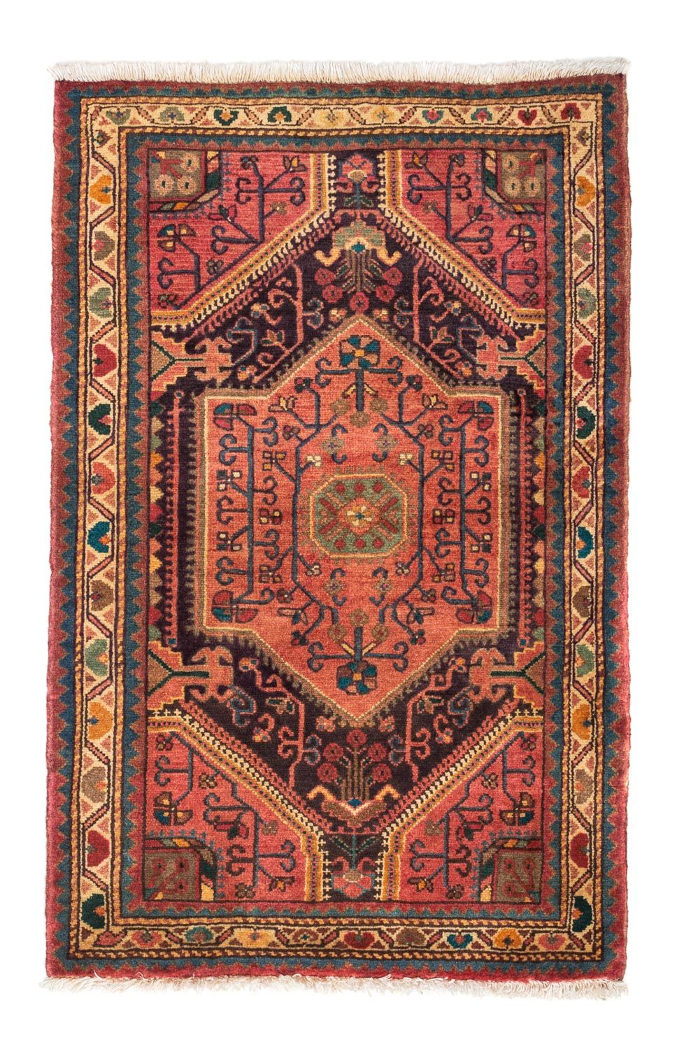 Tapis persan - Nomadic - 130 x 80 cm - rouge clair
