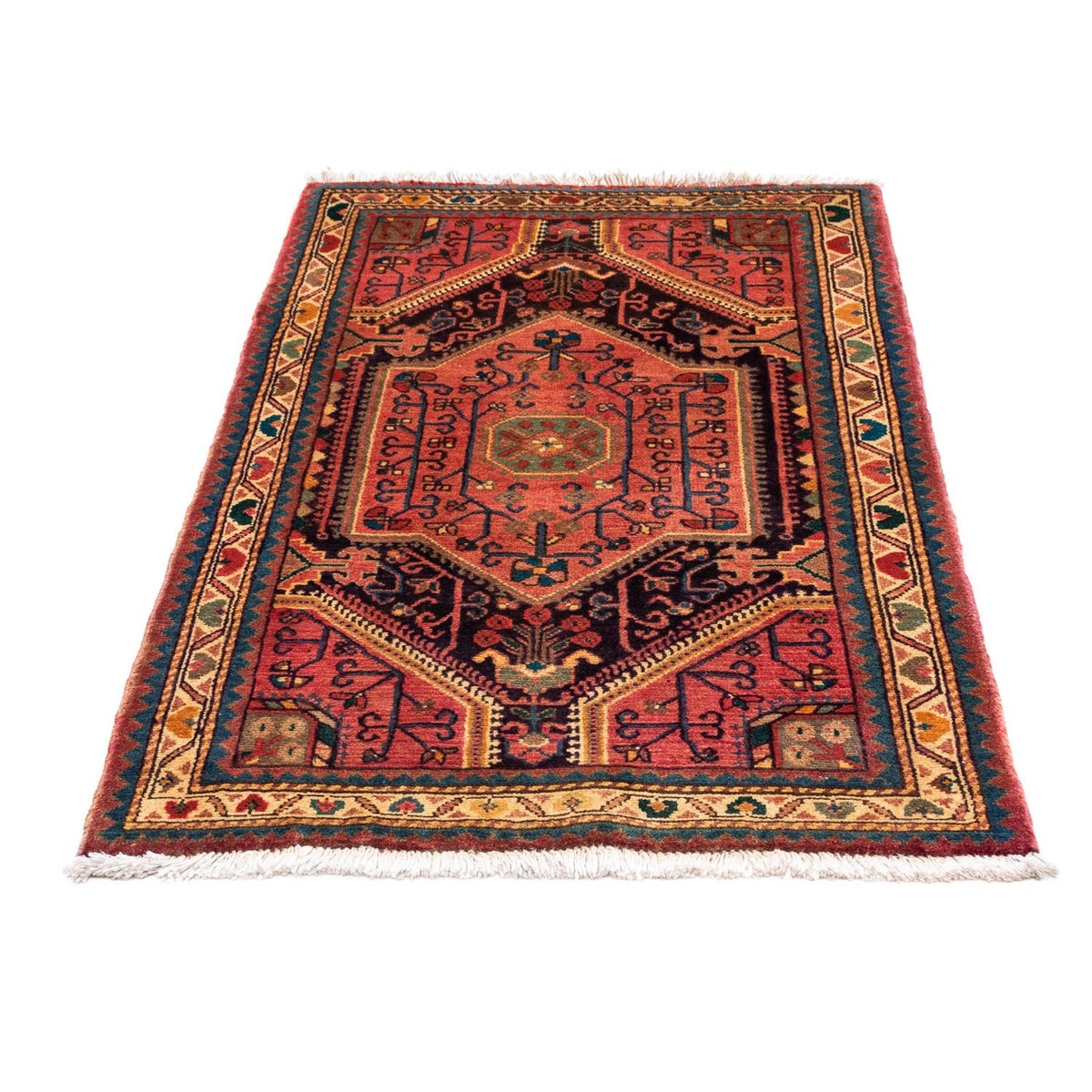 Tapis persan - Nomadic - 130 x 80 cm - rouge clair