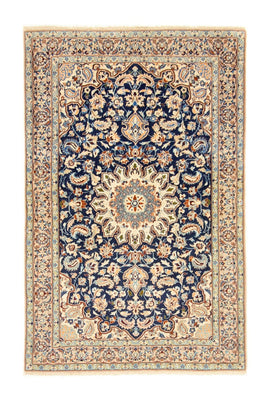 Tapis persan - Nain - Premium - 143 x 92 cm - bleu foncé