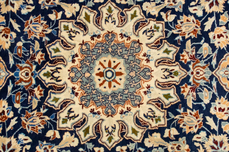 Tapis persan - Nain - Premium - 143 x 92 cm - bleu foncé