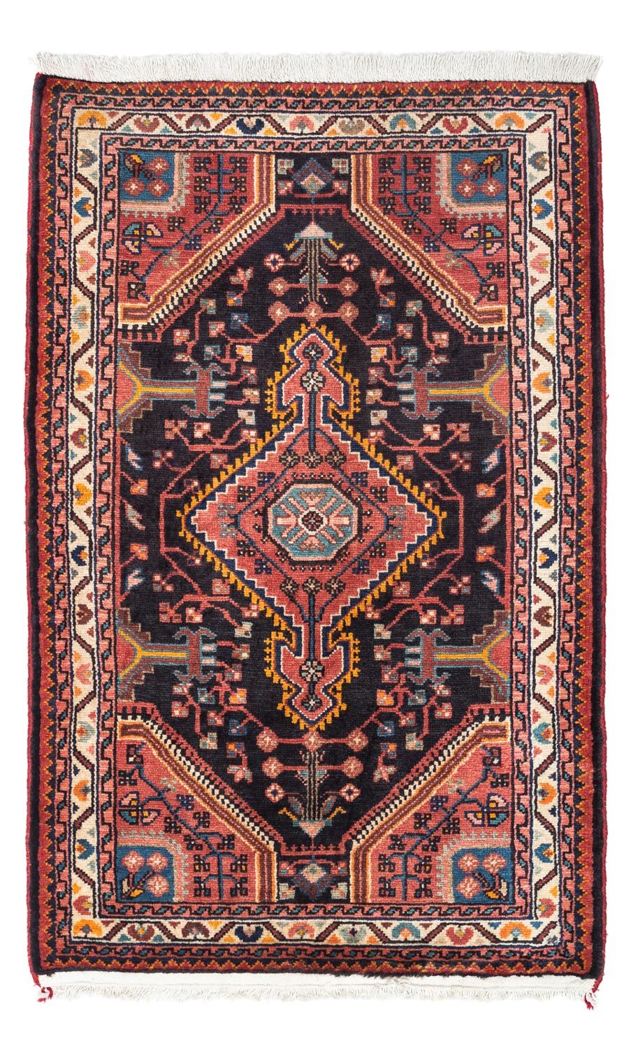 Tapis persan - Nomadic - 128 x 80 cm - rouge clair