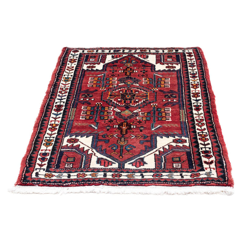 Tapis persan - Nomadic - 116 x 84 cm - rouge foncé