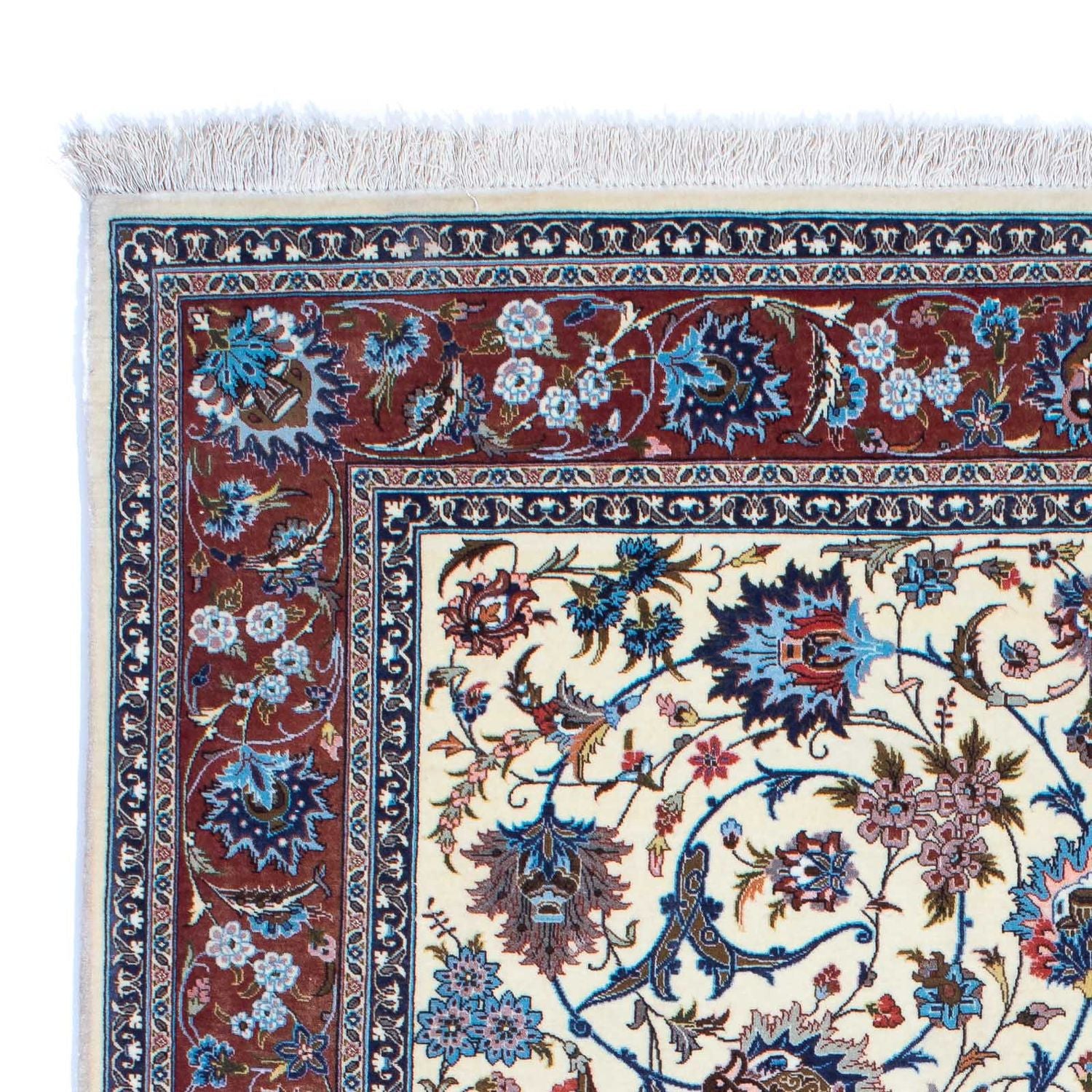 Tapis persan - Ghom - 215 x 137 cm - beige