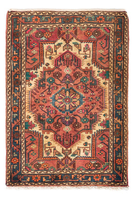 Tapis persan - Nomadic - 123 x 87 cm - rouge clair