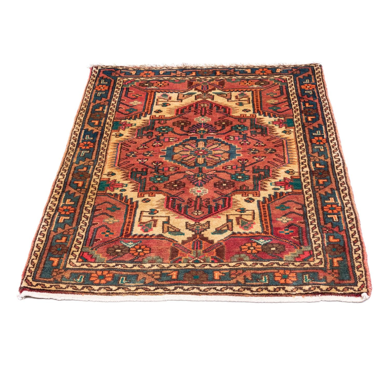 Tapis persan - Nomadic - 123 x 87 cm - rouge clair