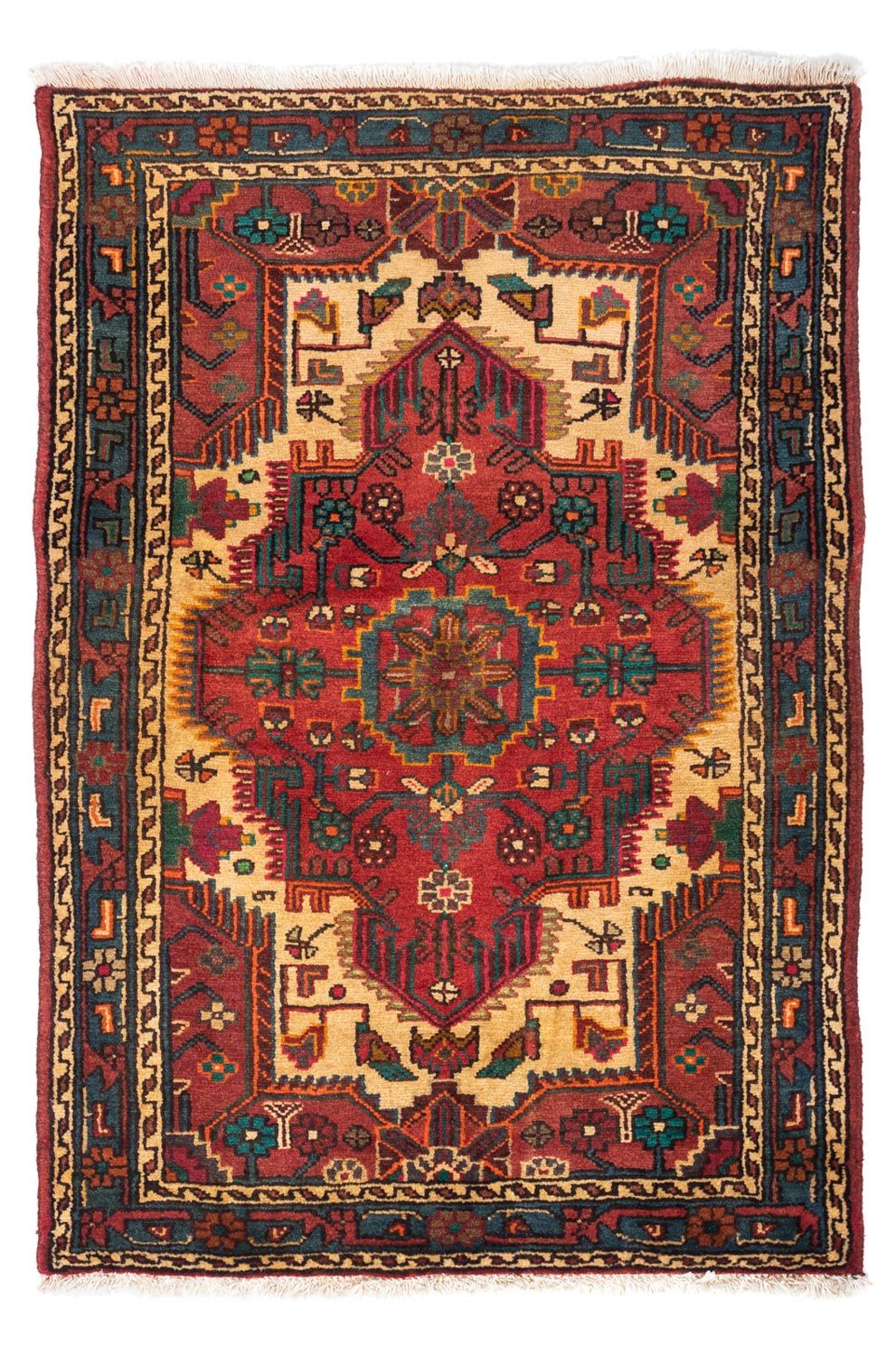 Tapis persan - Nomadic - 126 x 85 cm - rouge