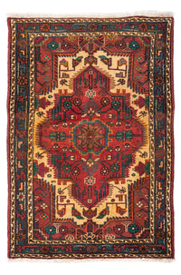 Tapis persan - Nomadic - 126 x 85 cm - rouge