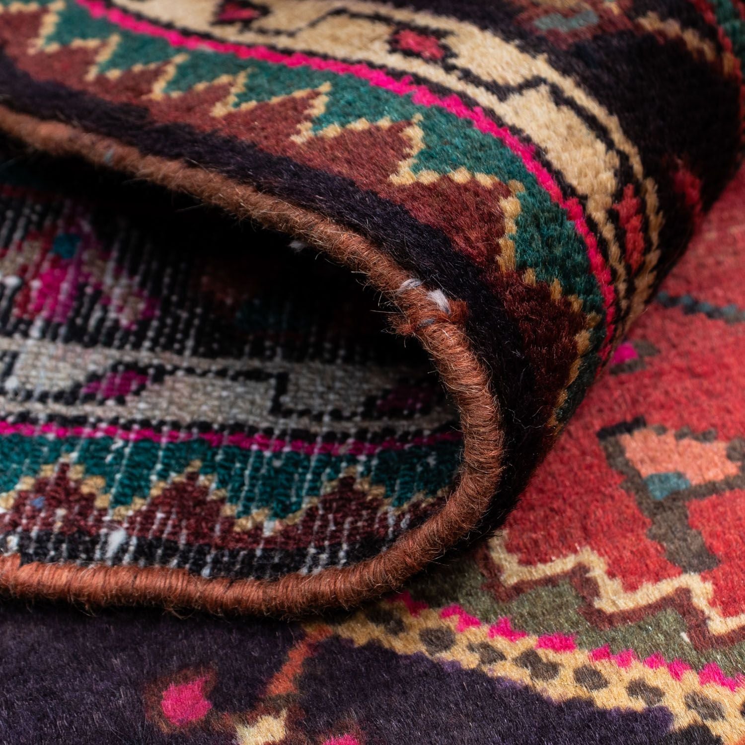 Tapis persan - Nomadic - 136 x 90 cm - rouge