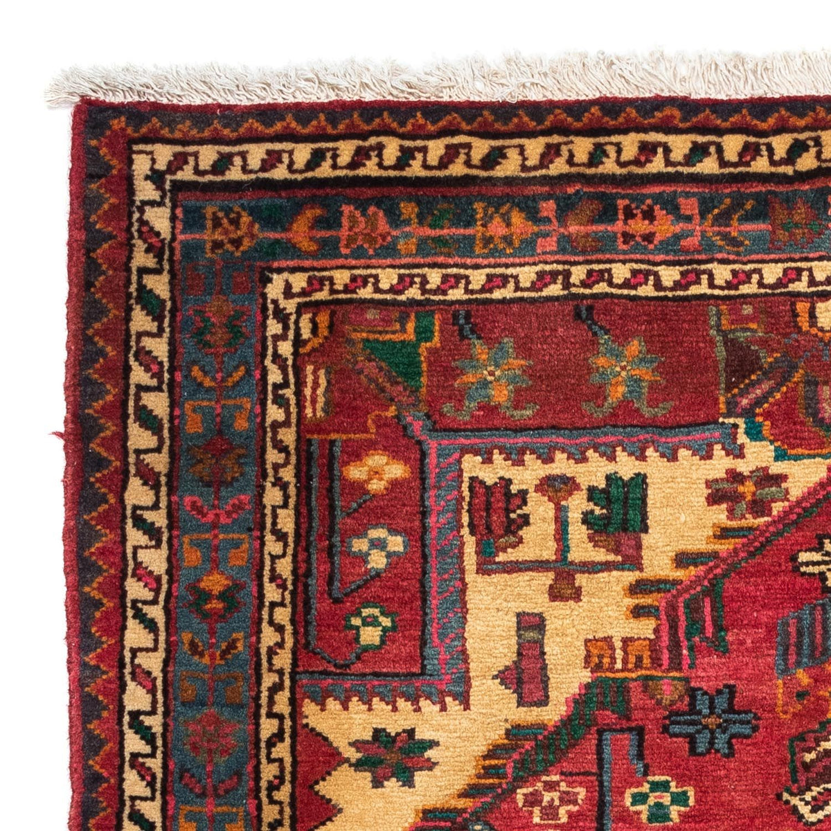 Tapis persan - Nomadic - 130 x 100 cm - rouge