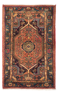 Tapis persan - Nomadic - 140 x 86 cm - rouge clair