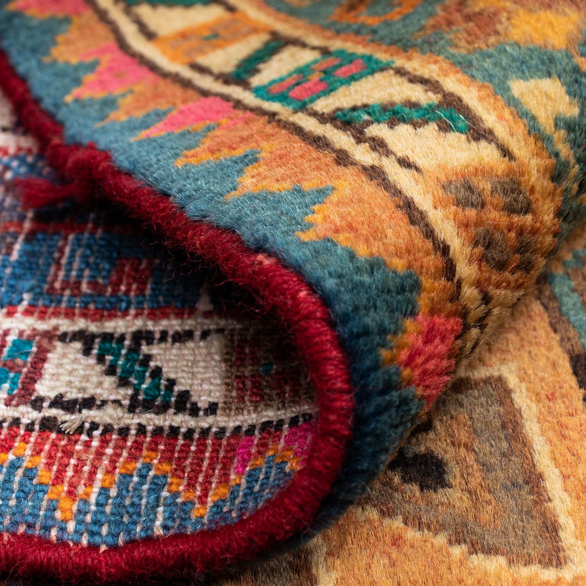 Tapis persan - Nomadic - 130 x 91 cm - marron clair