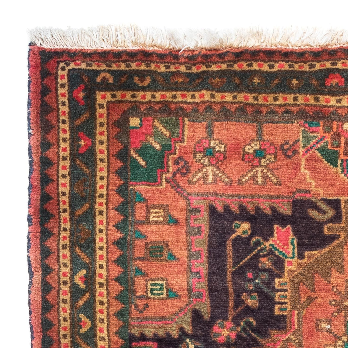 Tapis persan - Nomadic - 130 x 90 cm - rouge clair