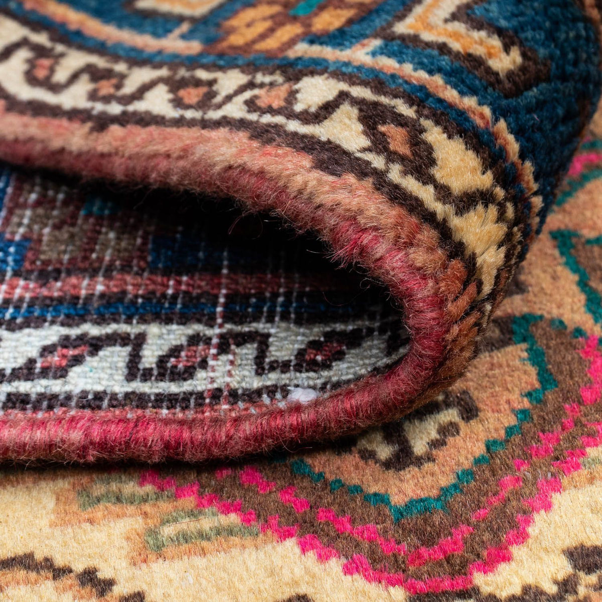 Tapis persan - Nomadic - 125 x 86 cm - marron clair