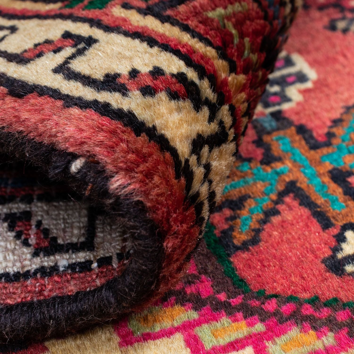 Tapis persan - Nomadic - 125 x 85 cm - rouge clair