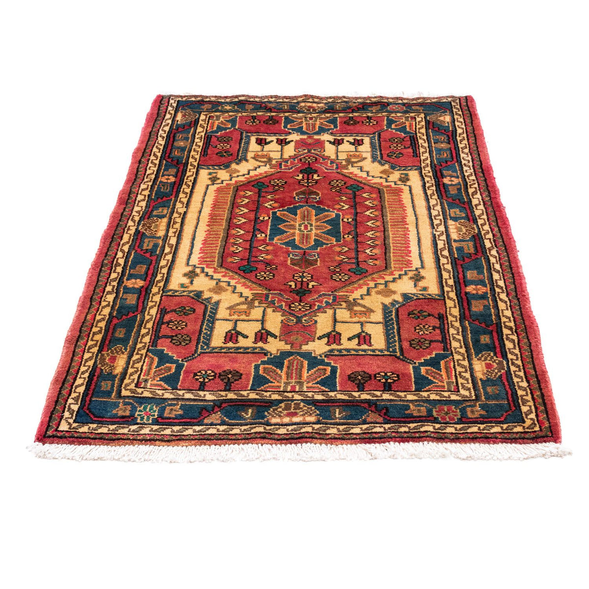 Tapis persan - Nomadic - 138 x 92 cm - rouge