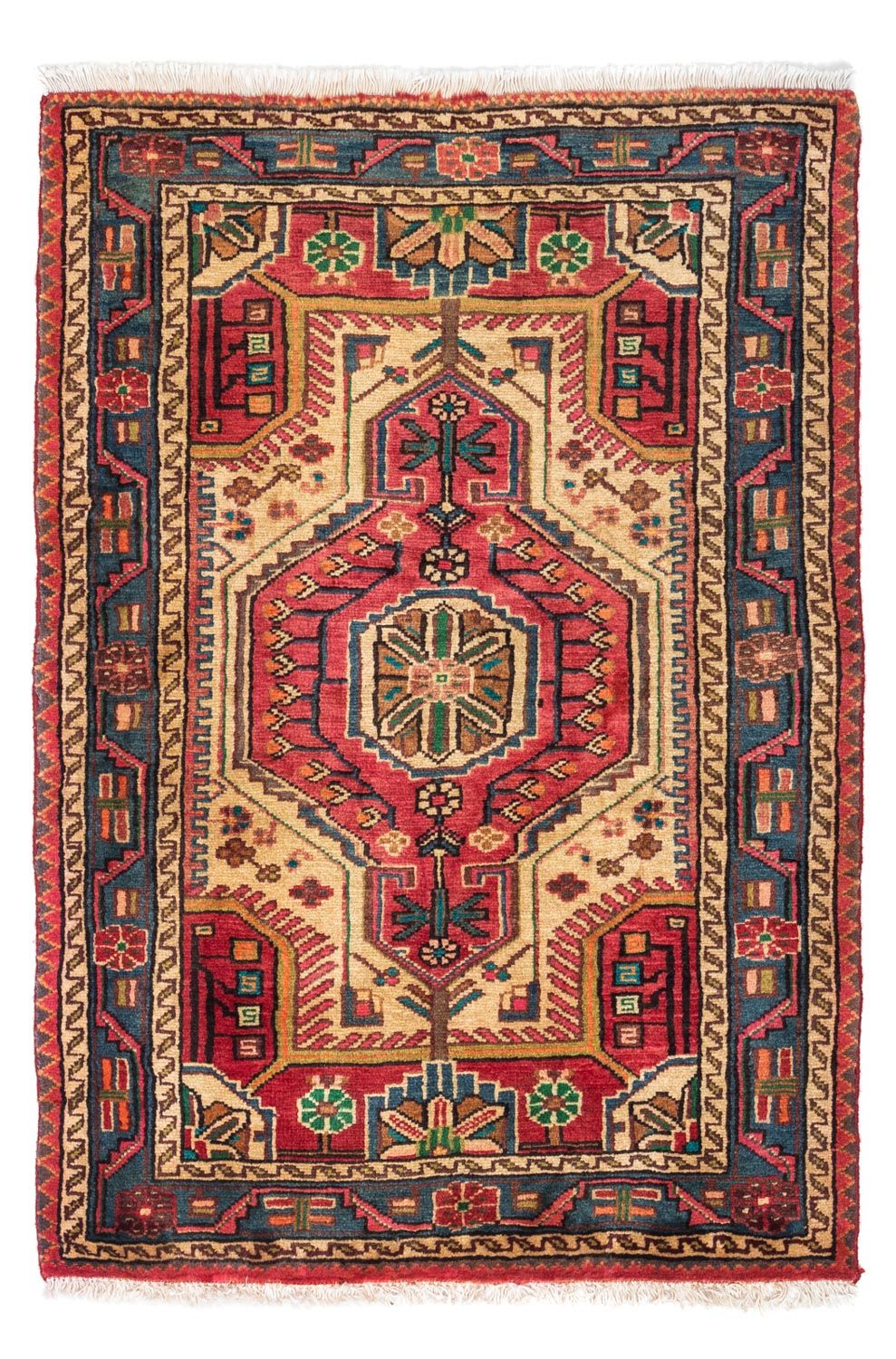 Tapis persan - Nomadic - 124 x 83 cm - rouge