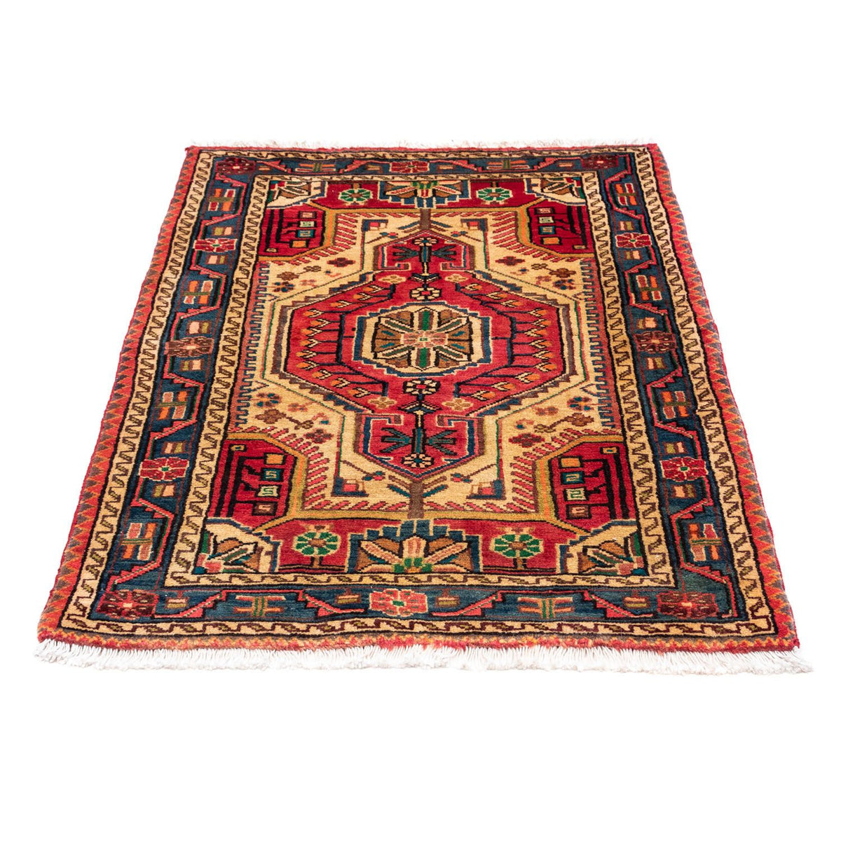 Tapis persan - Nomadic - 124 x 83 cm - rouge