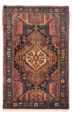 Tapis persan - Nomadic - 126 x 80 cm - rouge clair