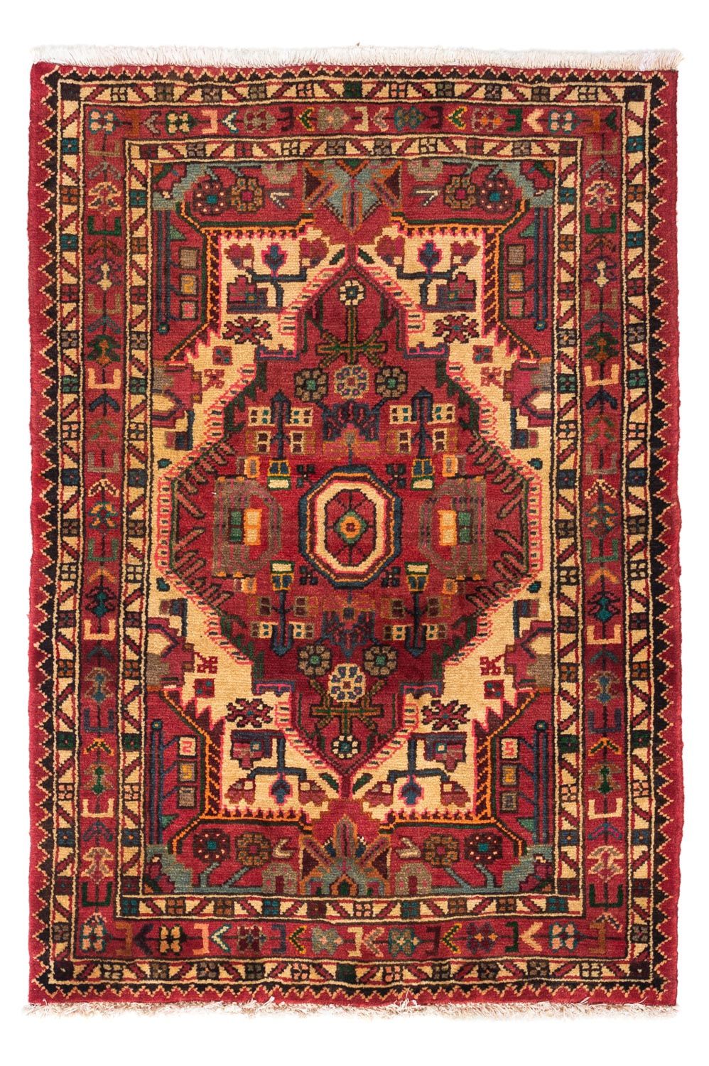 Tapis persan - Nomadic - 121 x 85 cm - rouge