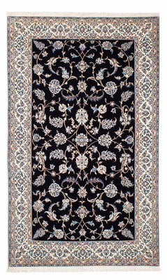 Tapis persan - Nain - Premium - 208 x 127 cm - bleu foncé