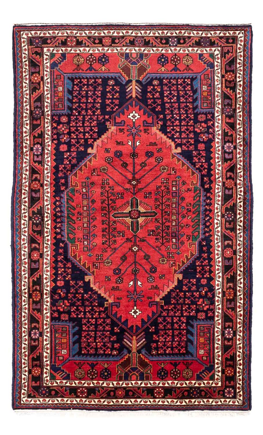 Tapis persan - Nomadic - 230 x 151 cm - bleu foncé