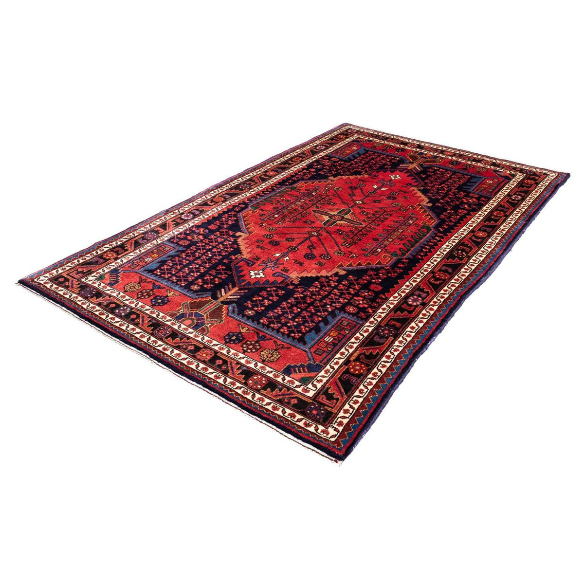 Tapis persan - Nomadic - 230 x 151 cm - bleu foncé