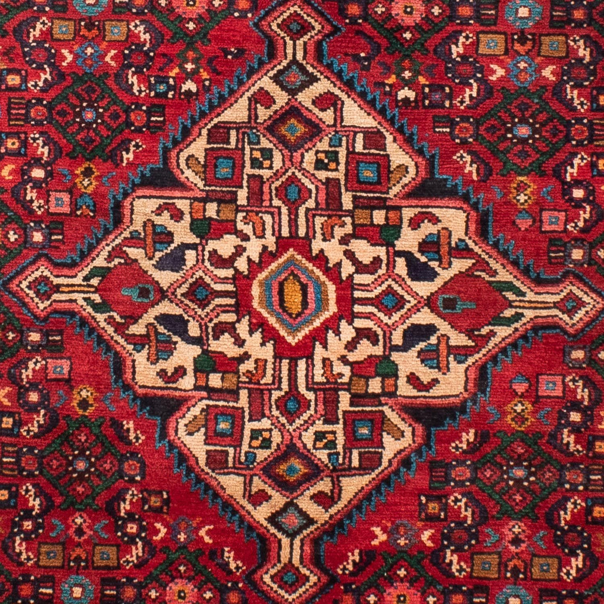 Tapis persan - Nomadic - 218 x 156 cm - rouge foncé