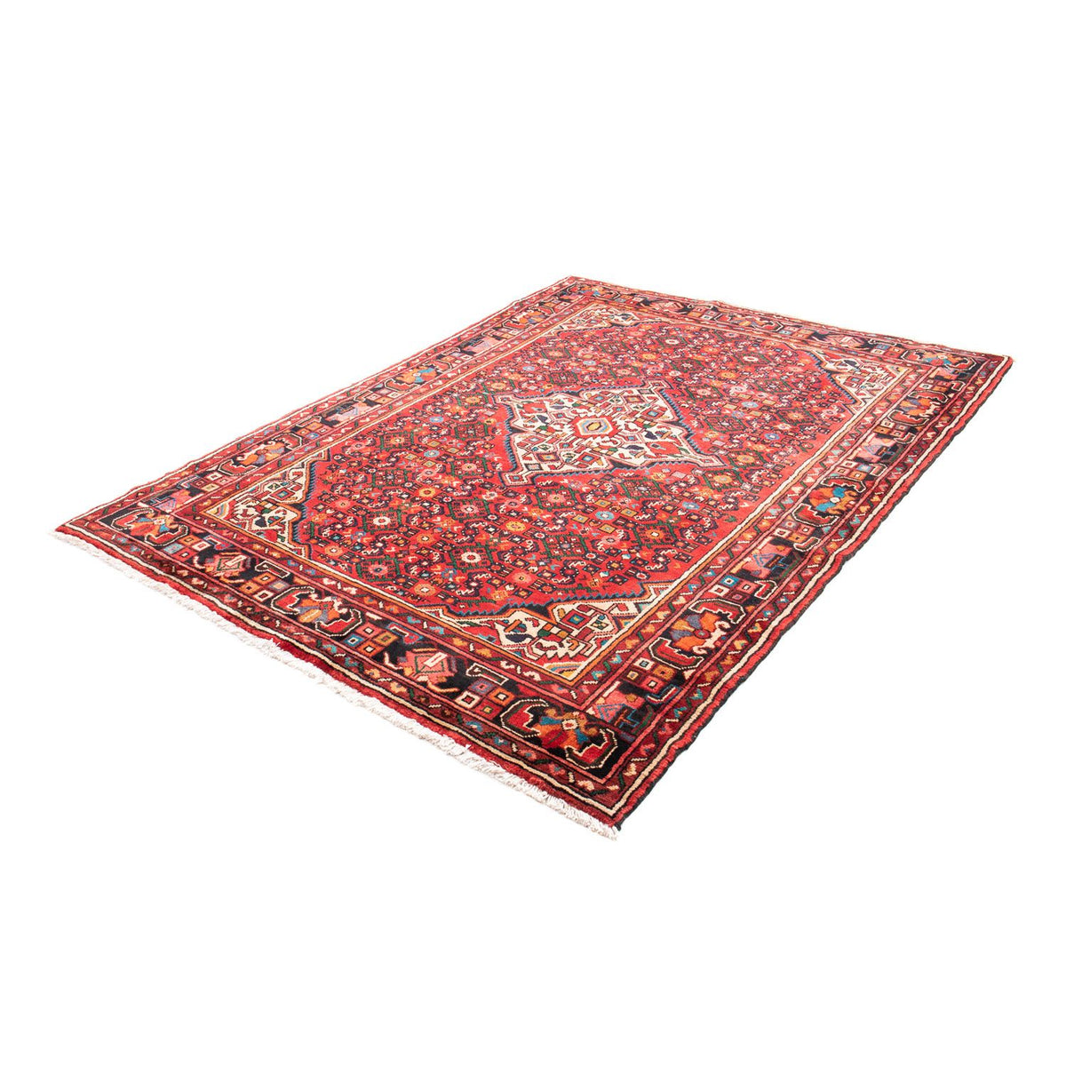 Tapis persan - Nomadic - 218 x 156 cm - rouge foncé