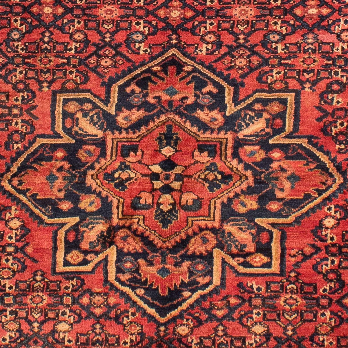 Tapis persan - Nomadic - 210 x 165 cm - rouge foncé