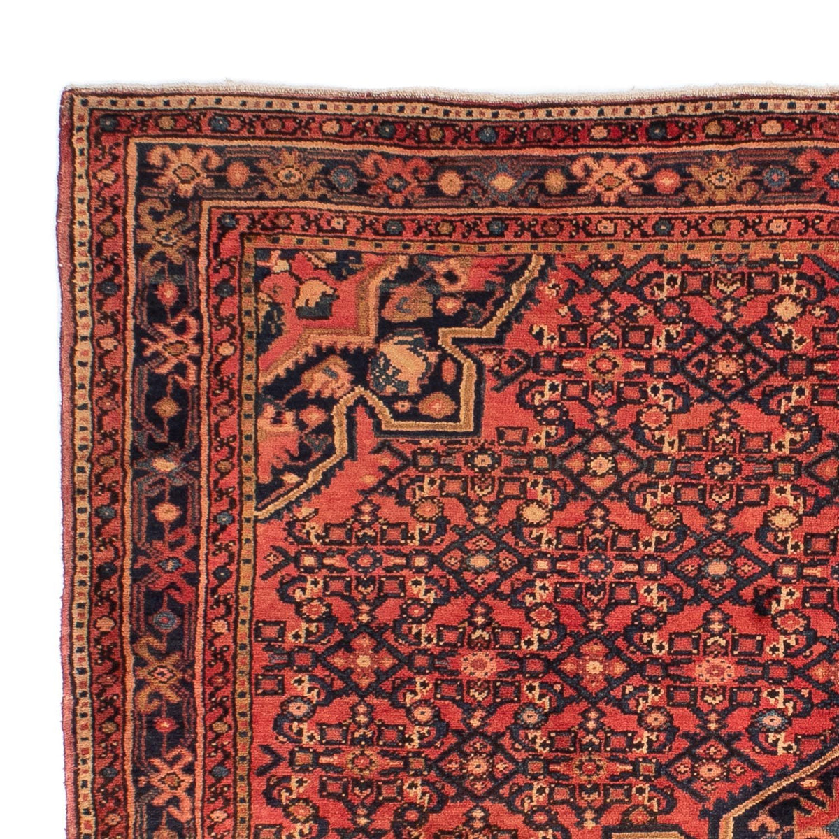 Tapis persan - Nomadic - 210 x 165 cm - rouge foncé