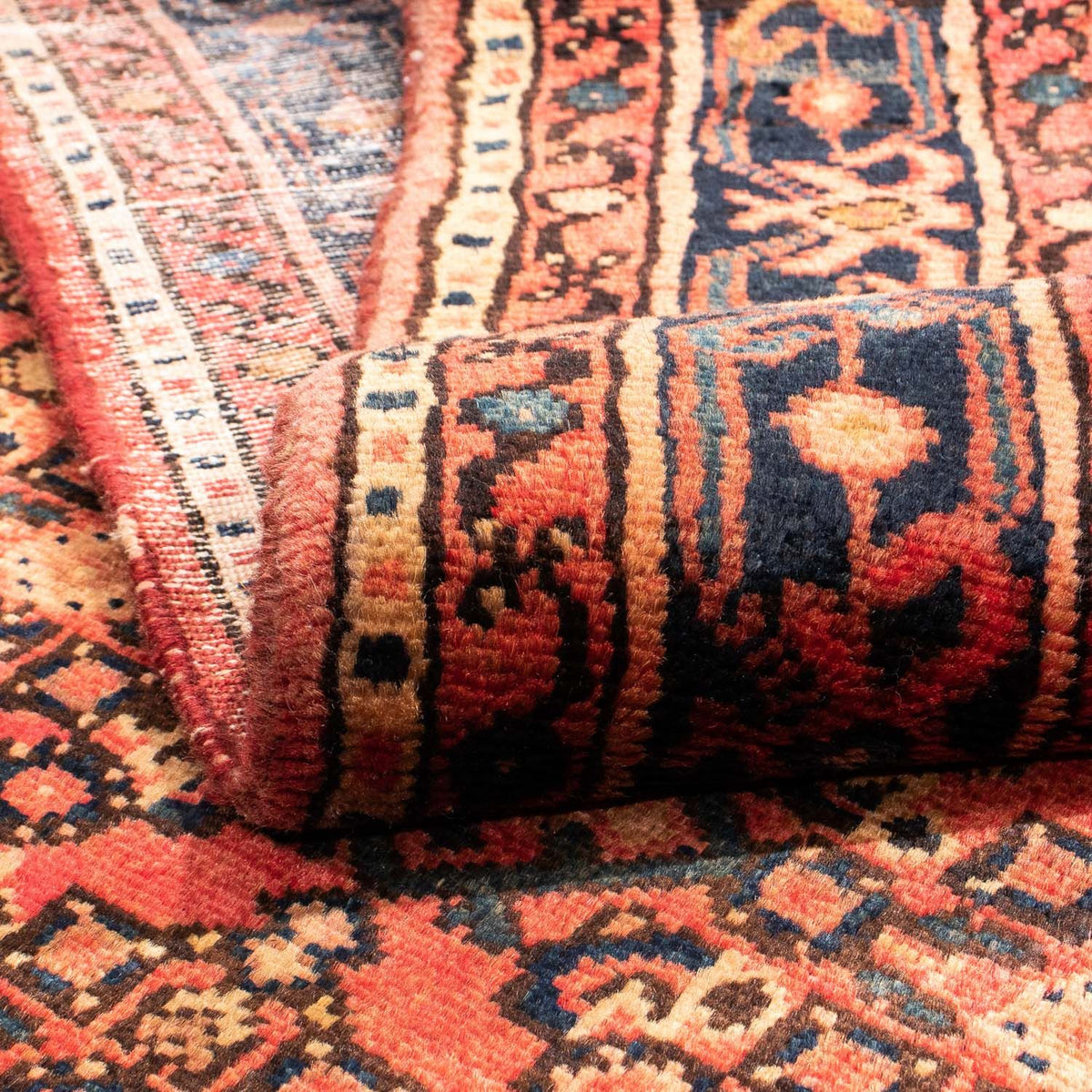 Tapis persan - Nomadic - 210 x 165 cm - rouge foncé