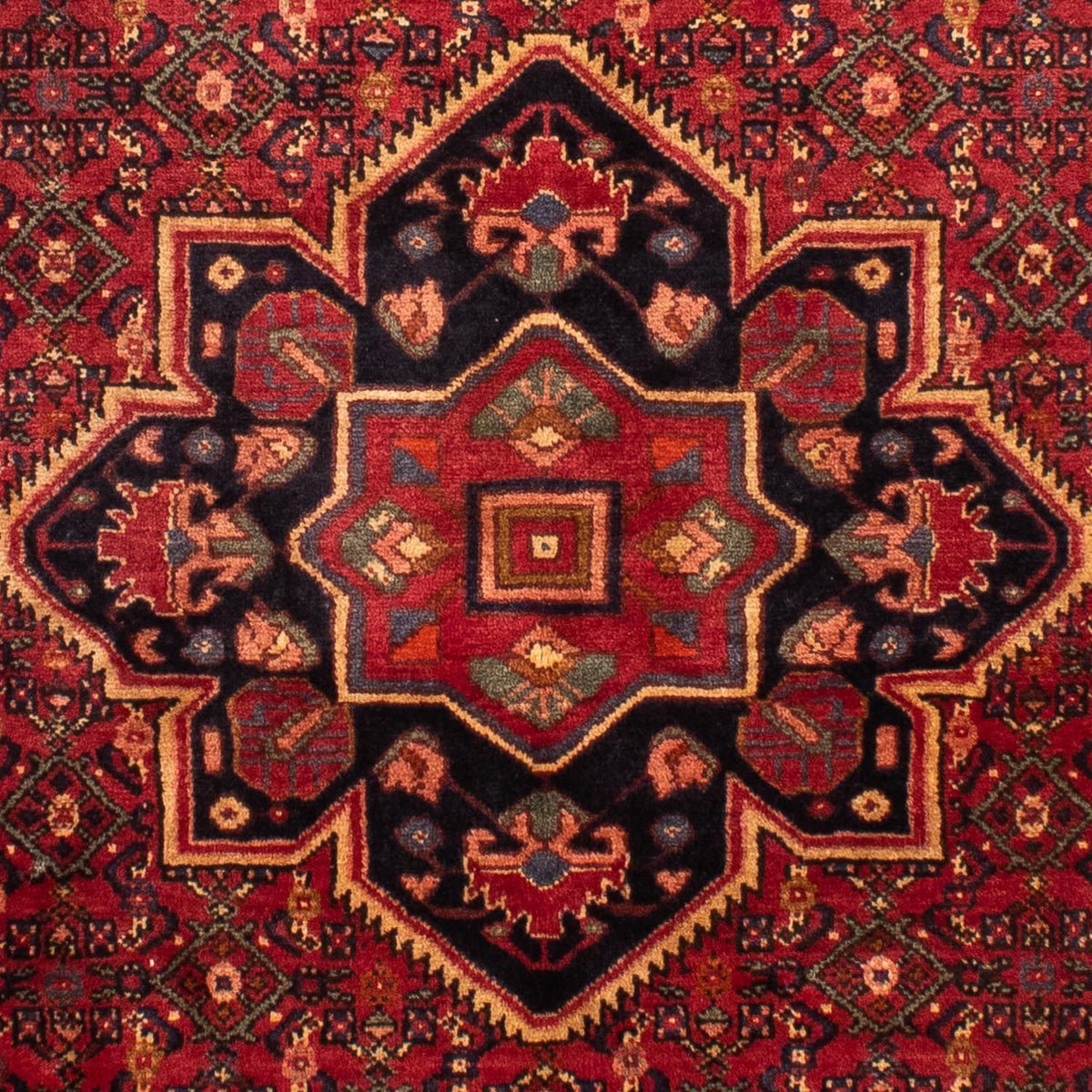 Tapis persan - Nomadic - 211 x 165 cm - rouge foncé