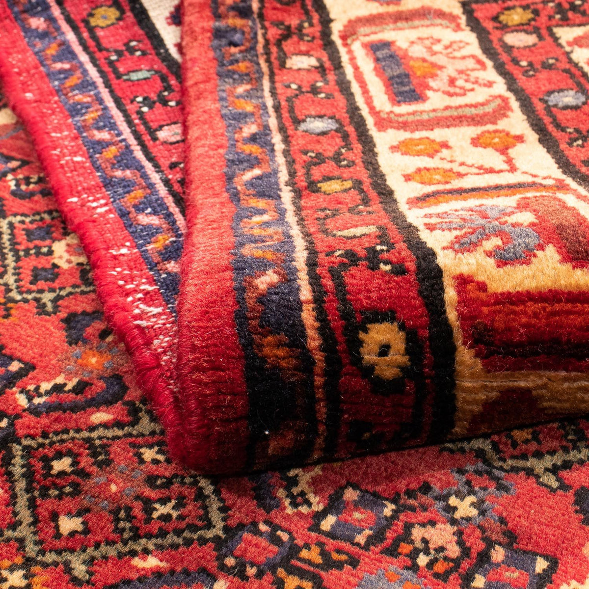 Tapis persan - Nomadic - 211 x 165 cm - rouge foncé