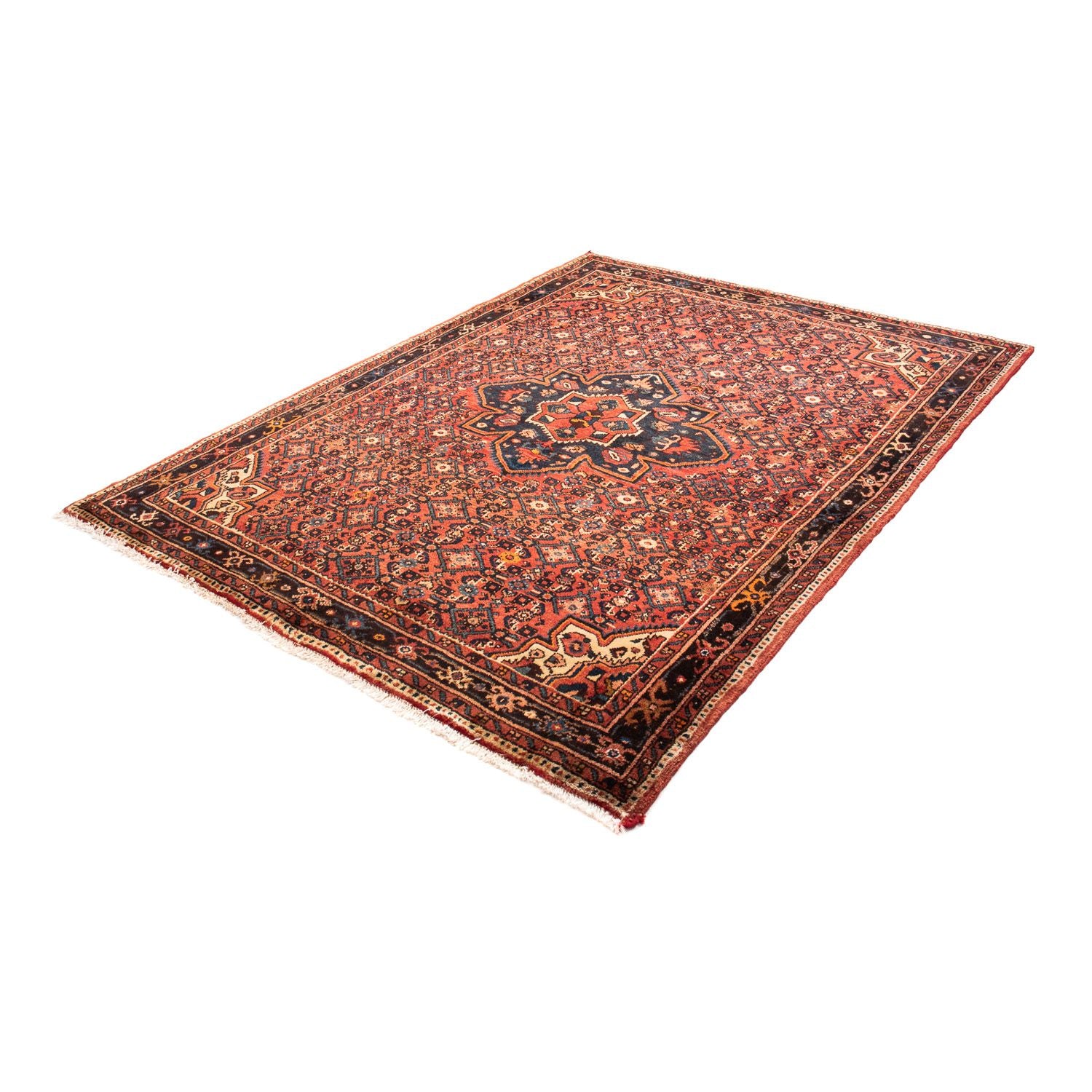 Tapis persan - Nomadic - 203 x 157 cm - rouge foncé