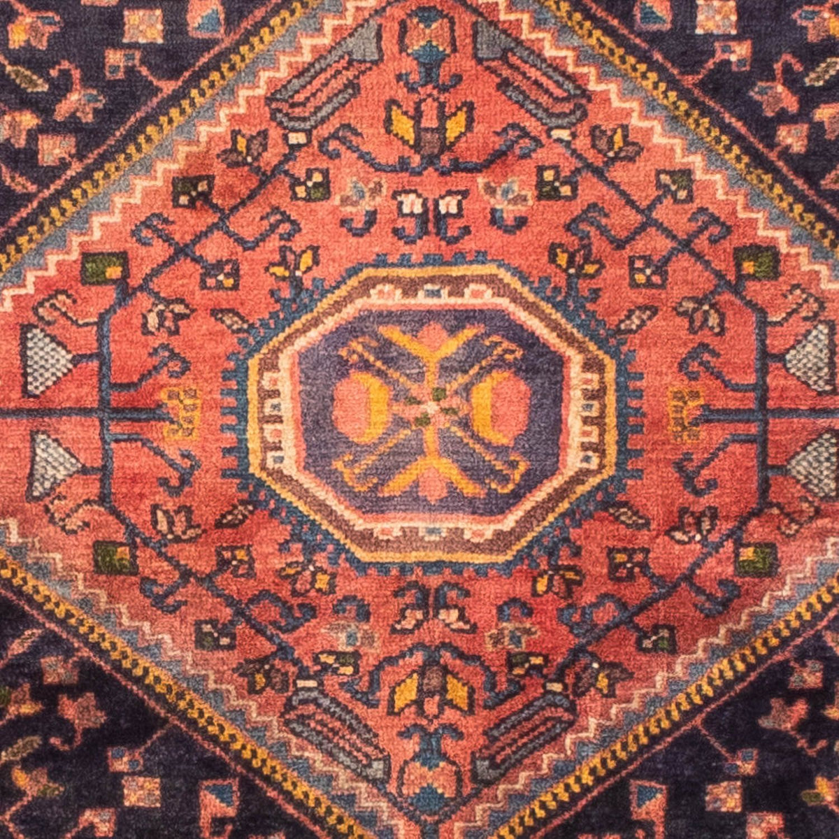 Tapis persan - Nomadic - 216 x 135 cm - bleu foncé