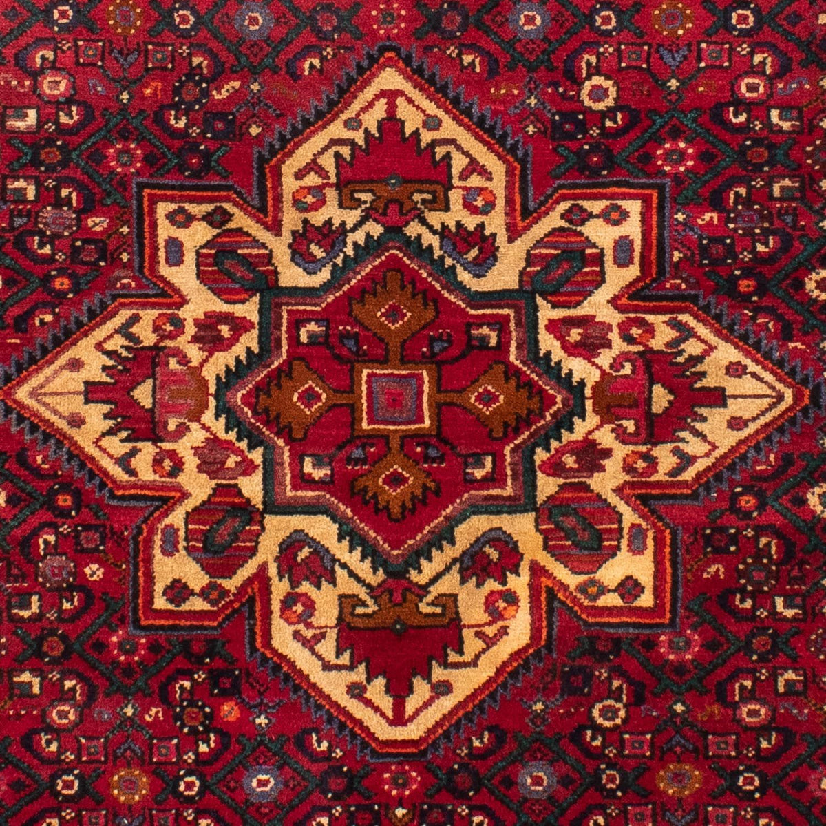 Tapis persan - Nomadic - 212 x 153 cm - rouge foncé