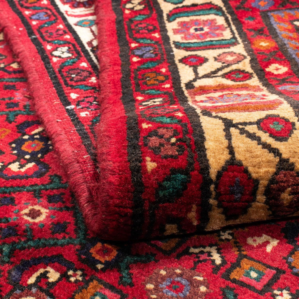Tapis persan - Nomadic - 212 x 153 cm - rouge foncé