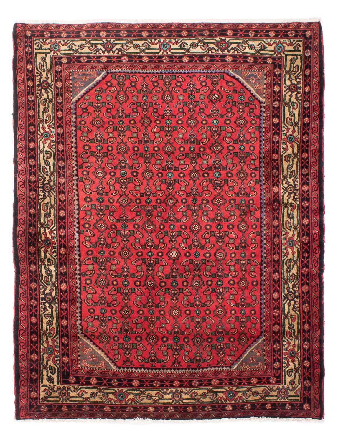 Tapis persan - Nomadic - 199 x 150 cm - rouge foncé