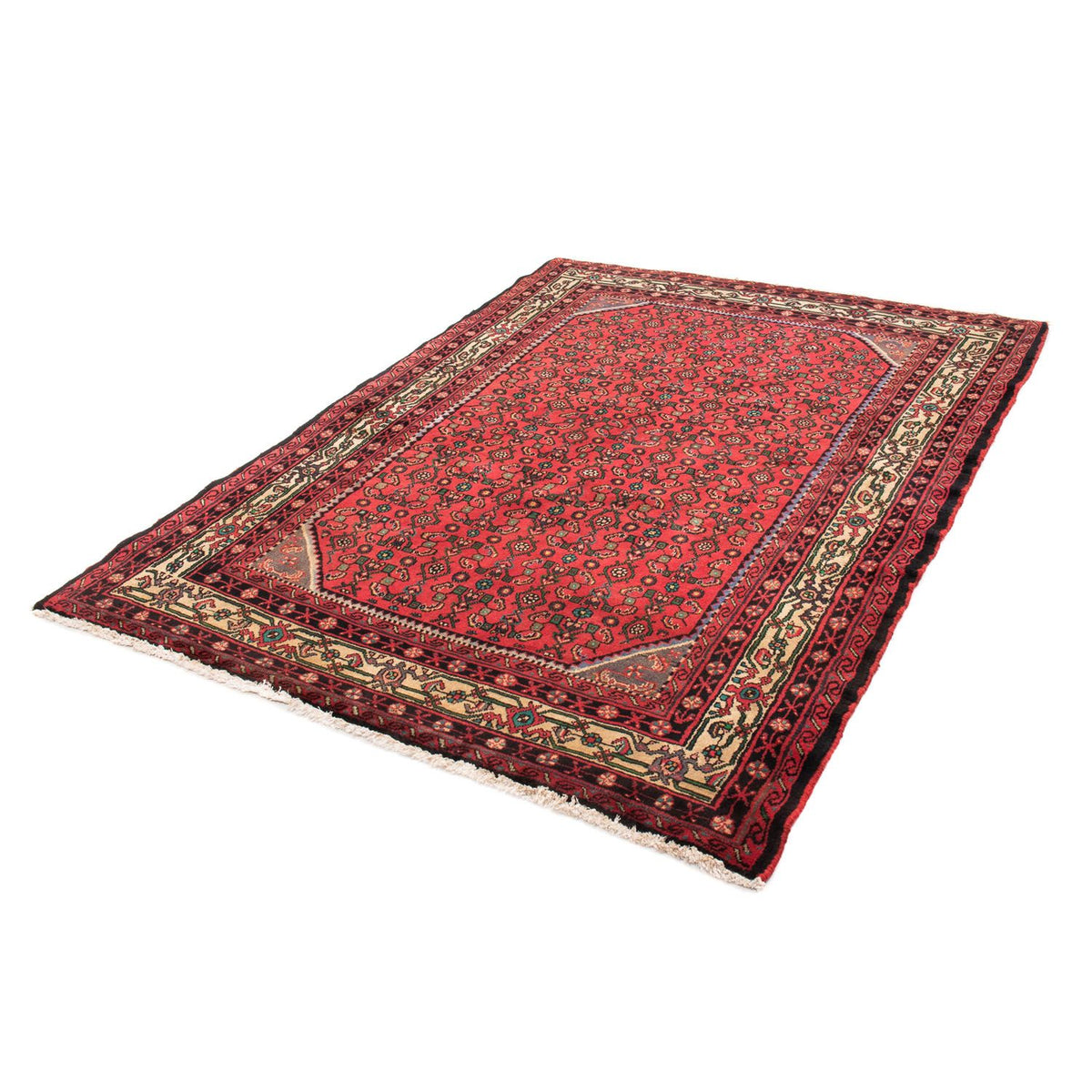 Tapis persan - Nomadic - 199 x 150 cm - rouge foncé
