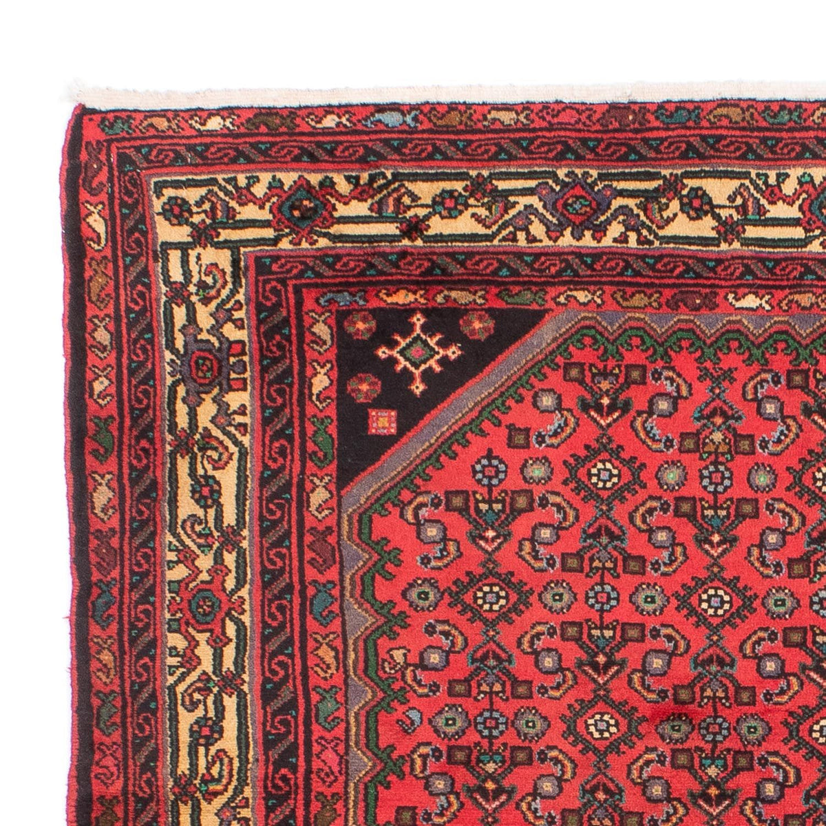 Tapis persan - Nomadic - 190 x 150 cm - rouge foncé