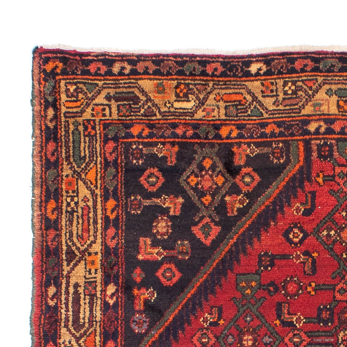 Tapis persan - Nomadic - 221 x 144 cm - rouge foncé