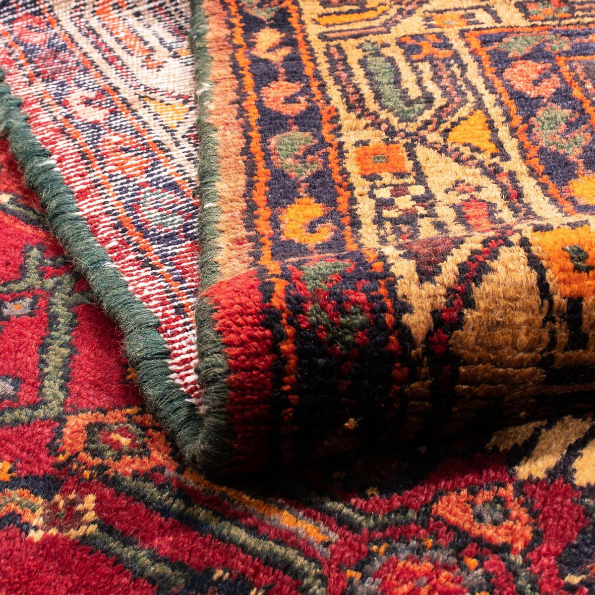 Tapis persan - Nomadic - 221 x 144 cm - rouge foncé